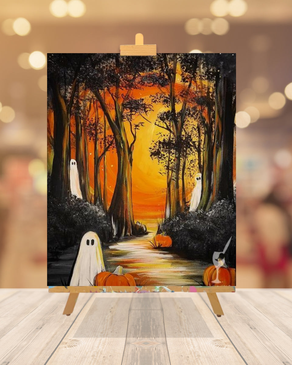 Frightful Forest Friends Acrylic Painting