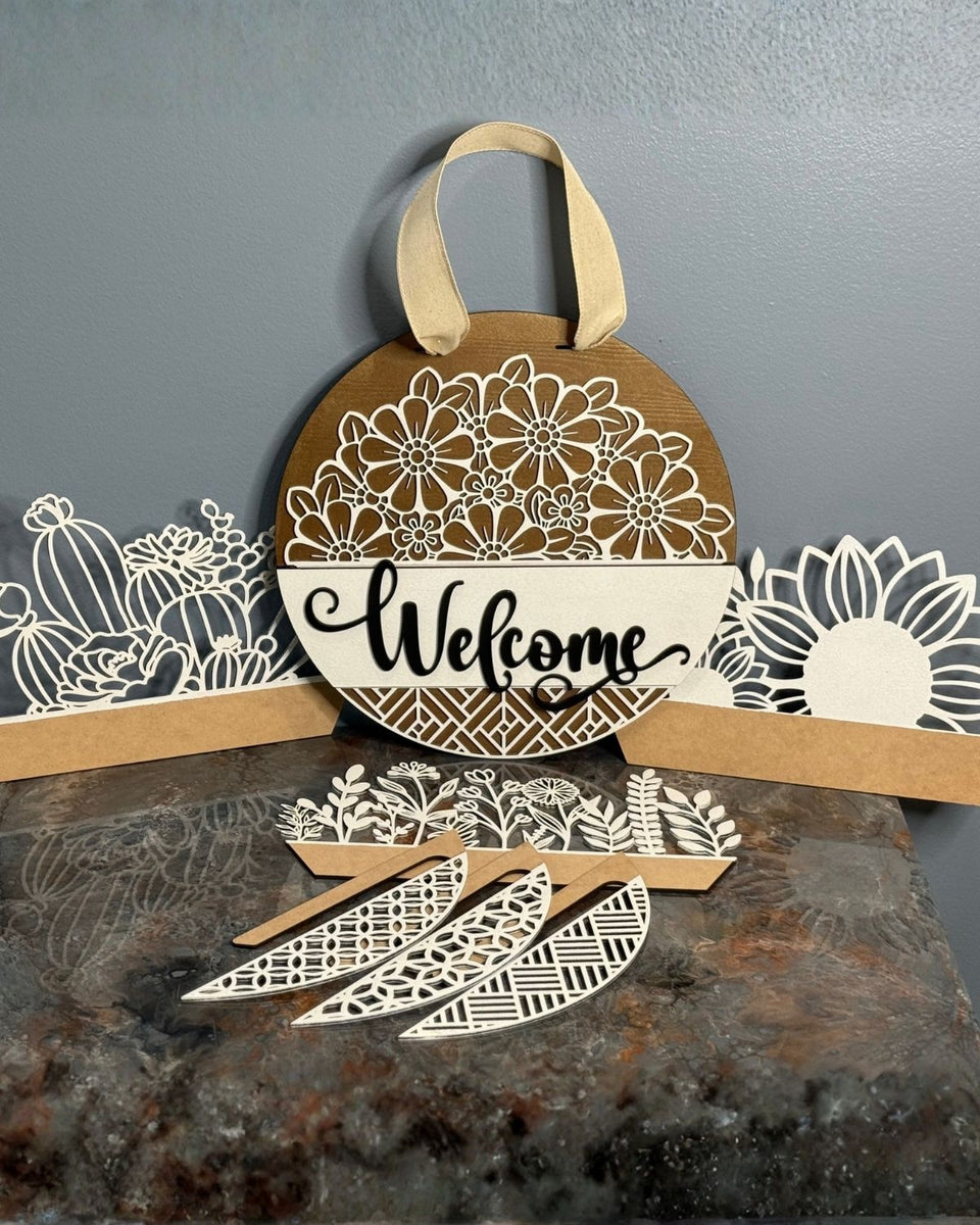 Interchangeable Welcome Sign