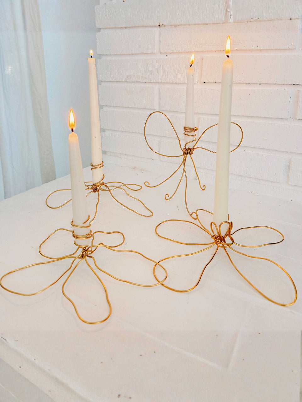 Wire Floral Candle Holder