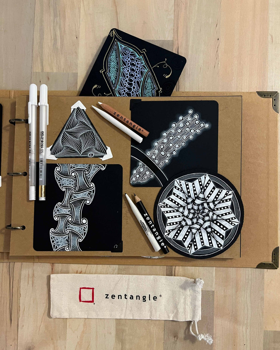 Black and White with Zentangle