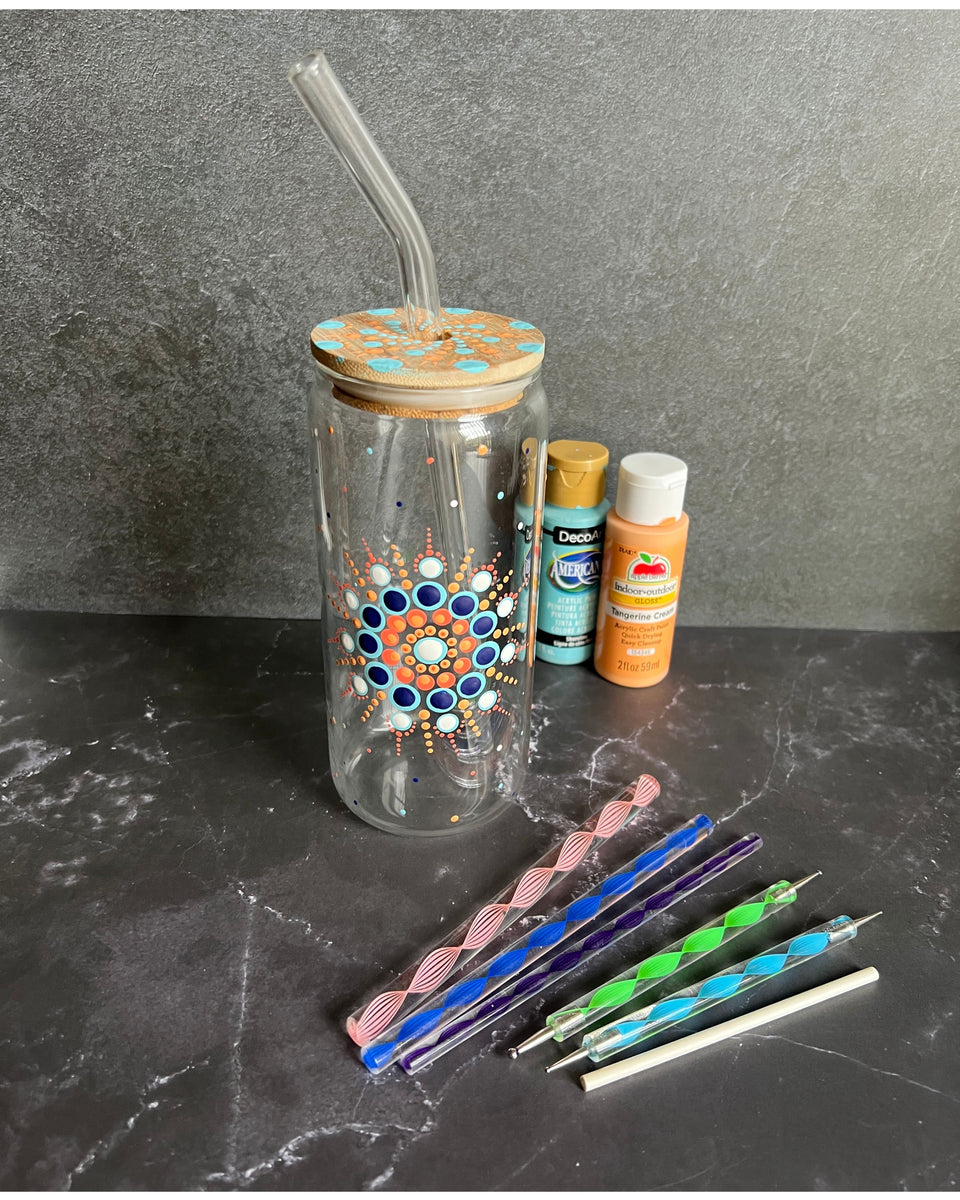 Dot Painting on Glass