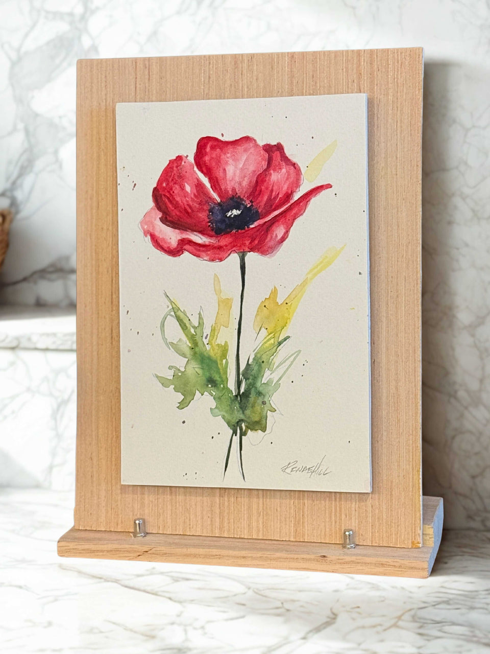 Red Poppy Watercolor