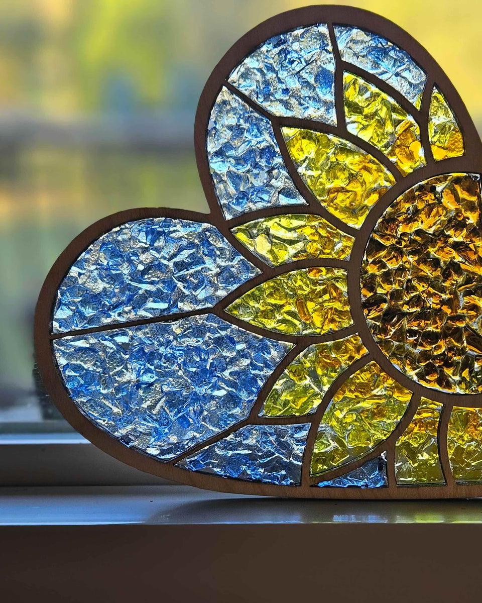 Sunflower Heart UV Resin Sun Catcher