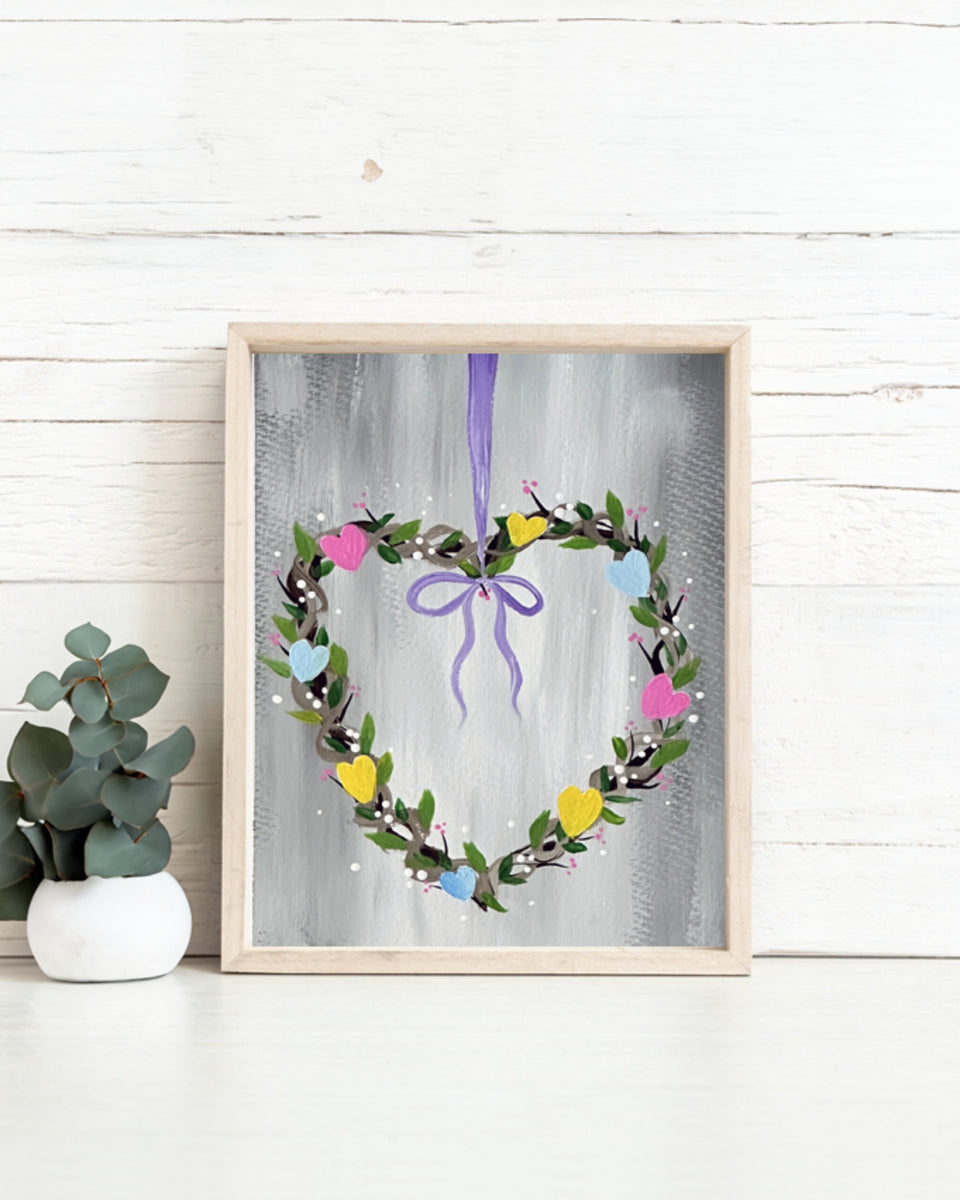 Heart Wreath Painting