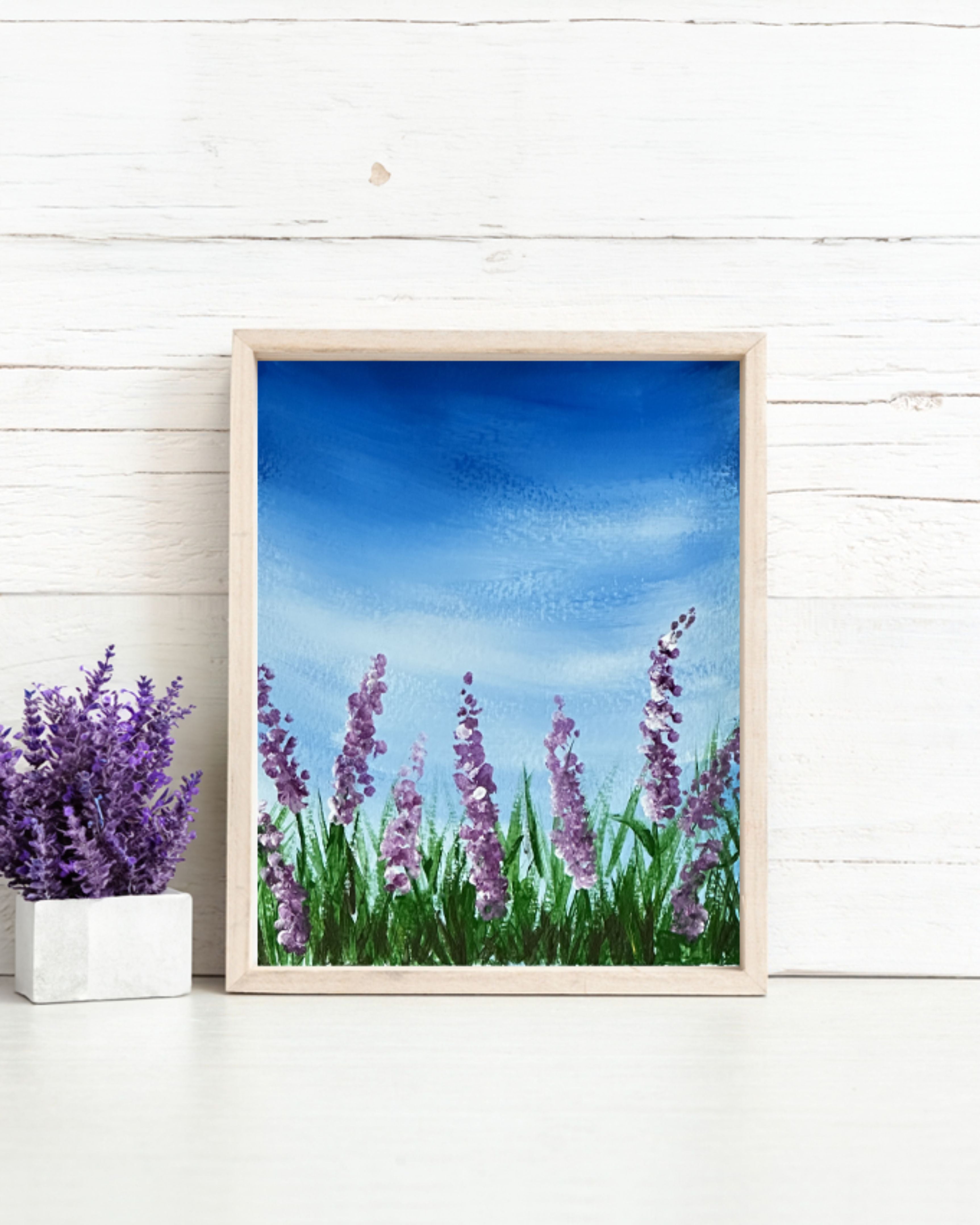 White Lavender Fields Painting | Kit | UT