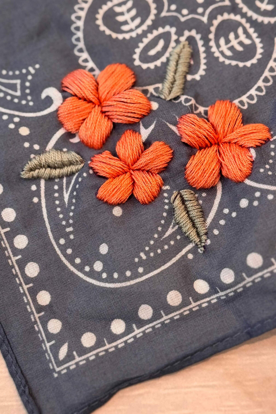 FREE Hand Embroidered Bandana