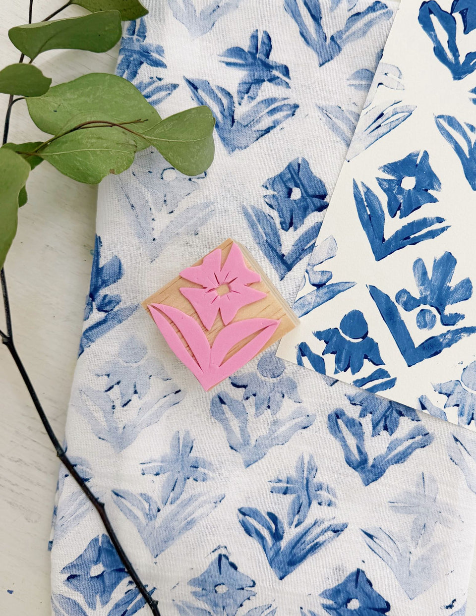 Block Printed Tea Towel
