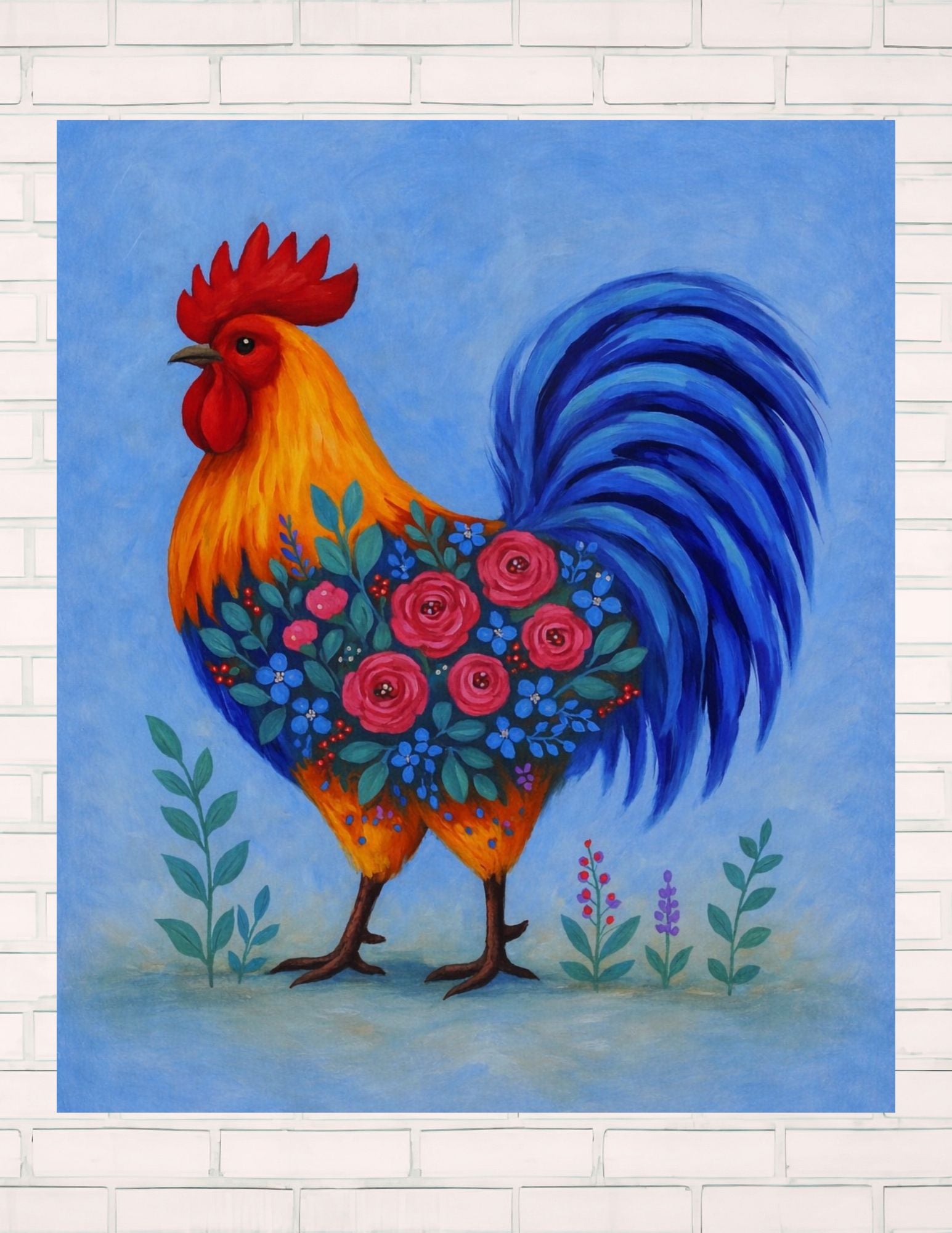 Ramsey Floral Rooster | Kit | TX