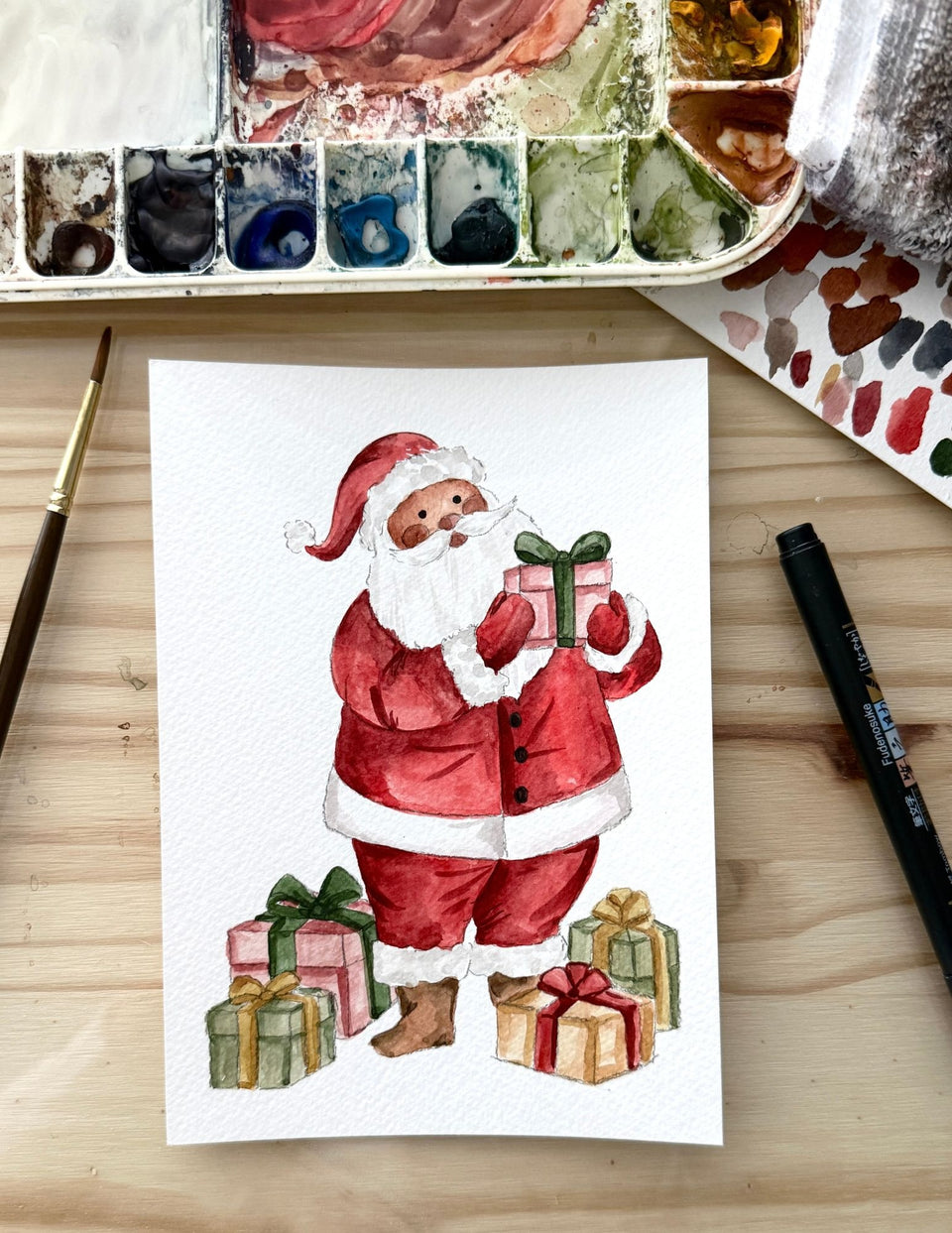 Santa Beginner Watercolor